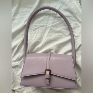 Charles & Keith Purple Baguette Shoulder Bag